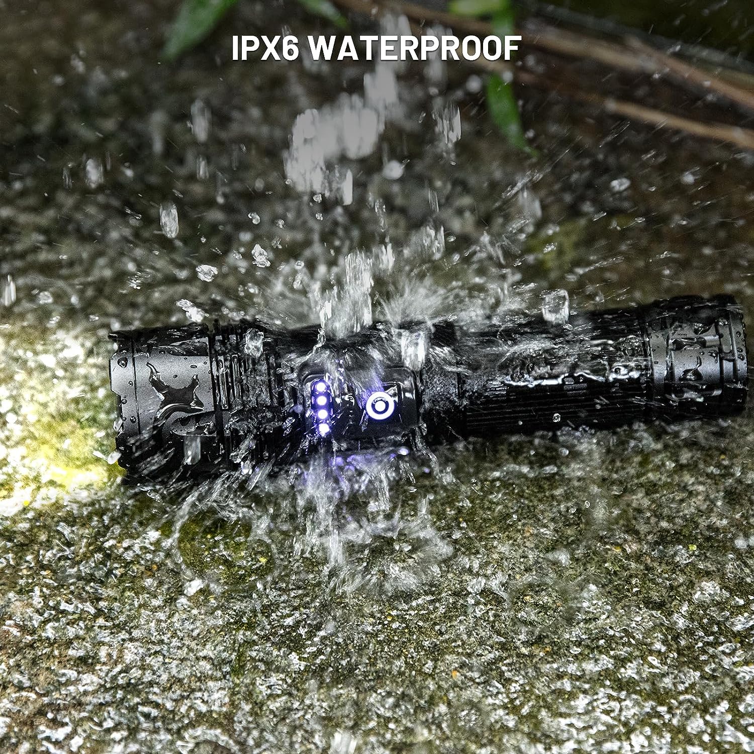 ALSTU Flash Light Flashlight High Lumens Rechargeable: 250,000 Lumen Super Bright LED Flashlights, Powerful Tactical Flashlights, 7 Modes with COB Light, IPX6 Waterproof for Camping, Emergencies