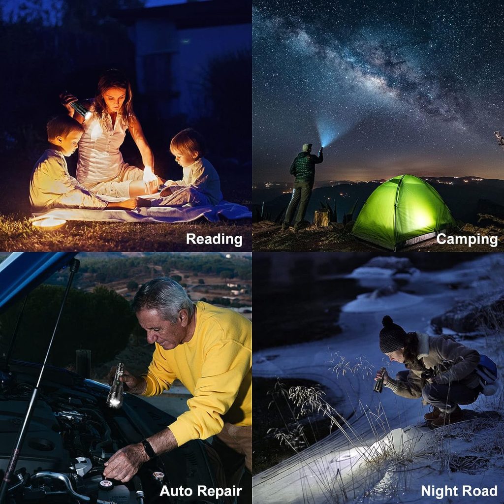 ANKRA Rechargeable Flashlights 180000 High Lumens Zoomable 5 Modes Super Bright IPX7 Waterproof  USB-C Charging Tactical Flashlights Powerful Handheld Flashlight for Emergencies Camping