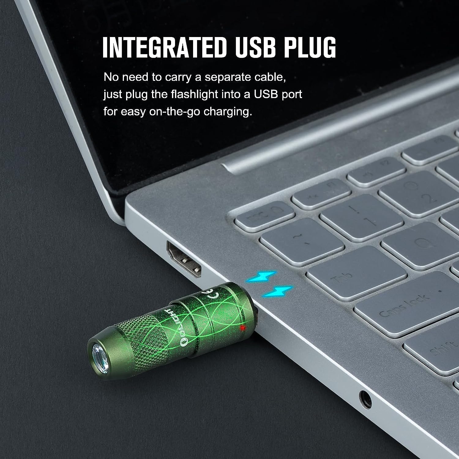 OLIGHT IMINI 2 EDC Rechargeable Keychain Flashlight, 50 Lumens Compact and Portable Mini Light, Tiny LED Keyring Lights with Built-in Battery Ideal for Everyday Carry and Emergencies (OD Green)