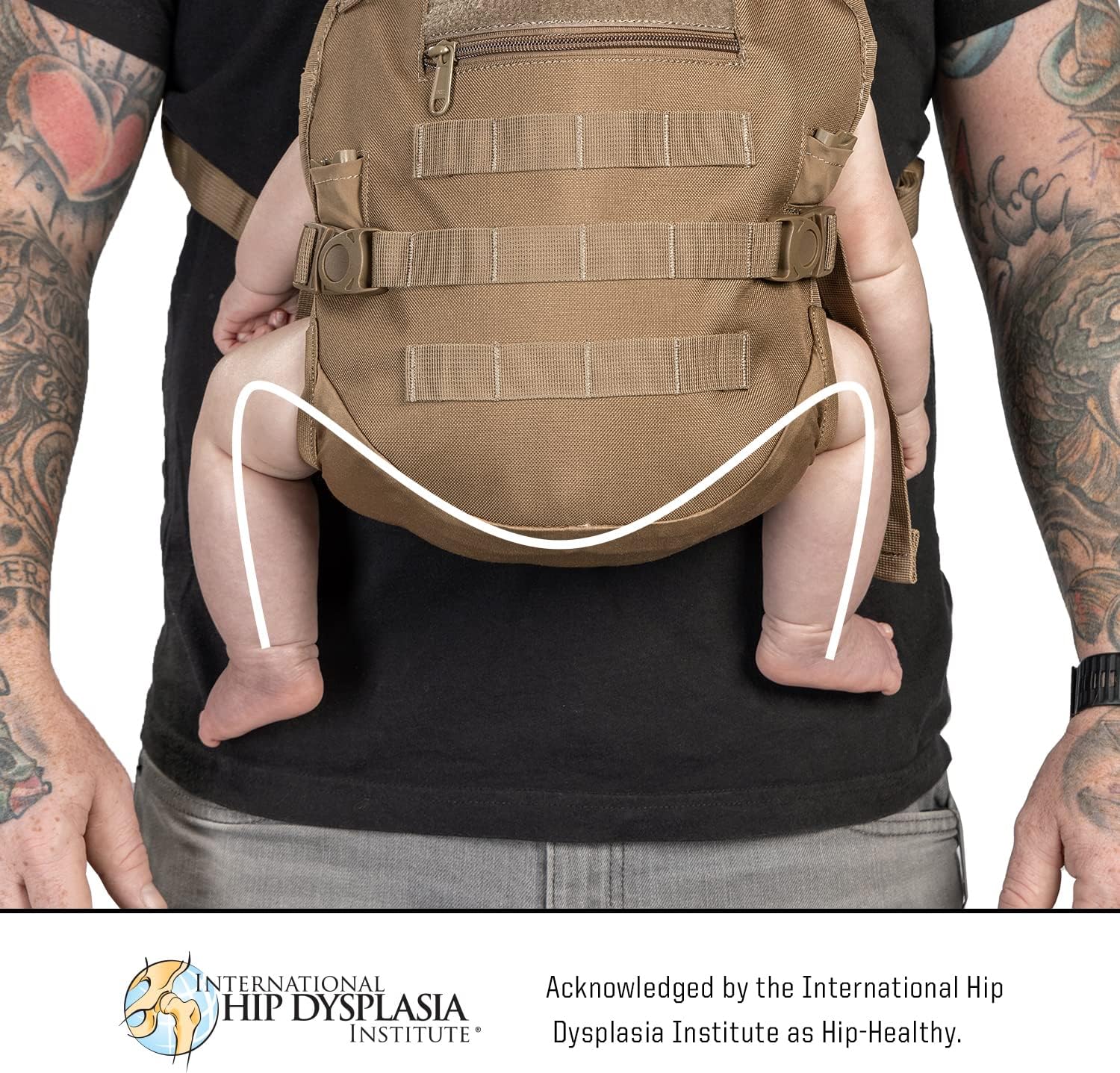 TBG - Mens Tactical Baby Carrier for Infants and Toddlers 8-33 lbs - Compact (Ranger Green)